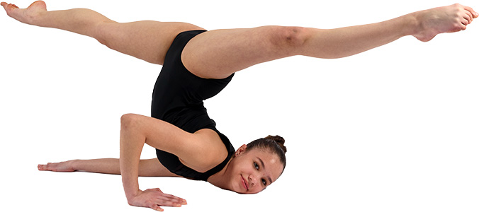 dancer doing shoulder stand